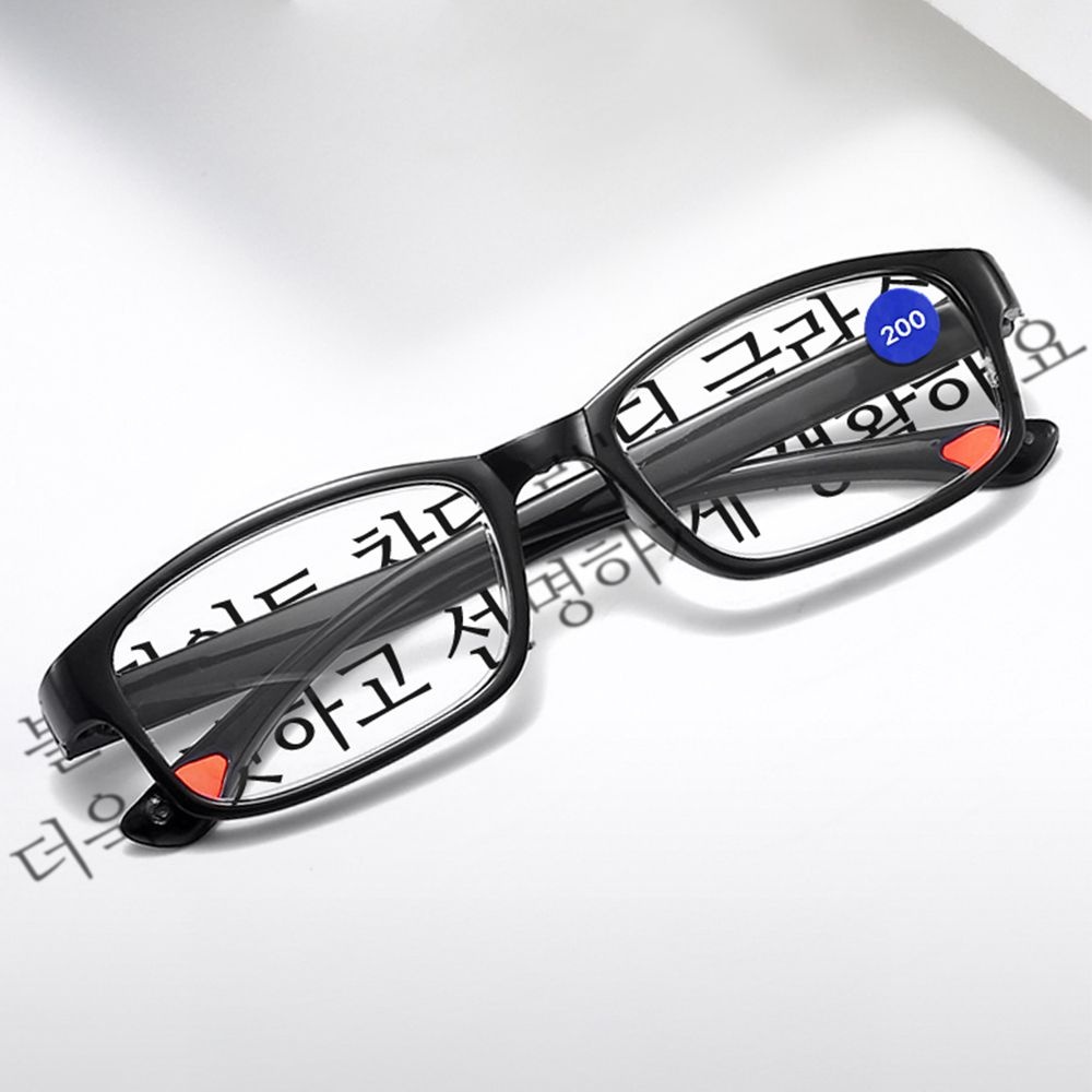 [오늘출발] 휴대용 블루라이트 차단 돋보기 안경테 프리미엄 뿔테 가벼운 초경량 고탄성 케이스 닦이세트 노안 독서 일 사무