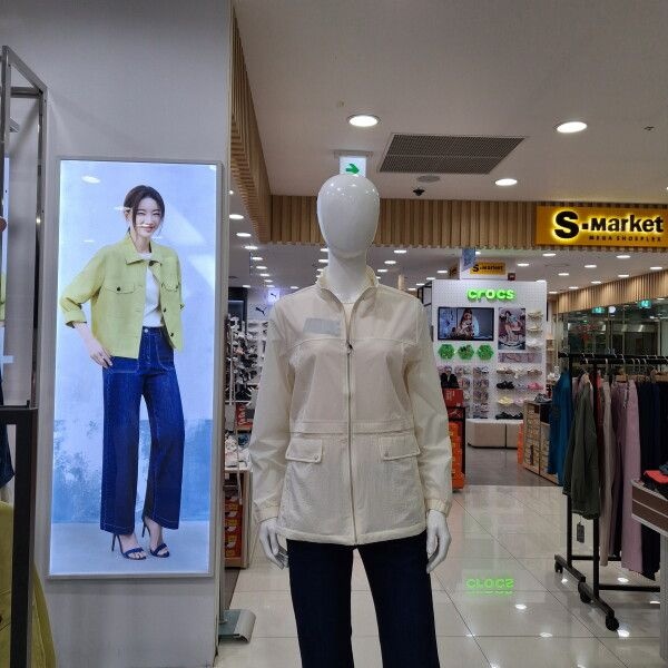 [피에이티 (패플)] [피에이티]밴드넥 나일론혼방 힙기장 점퍼   1M41333_US