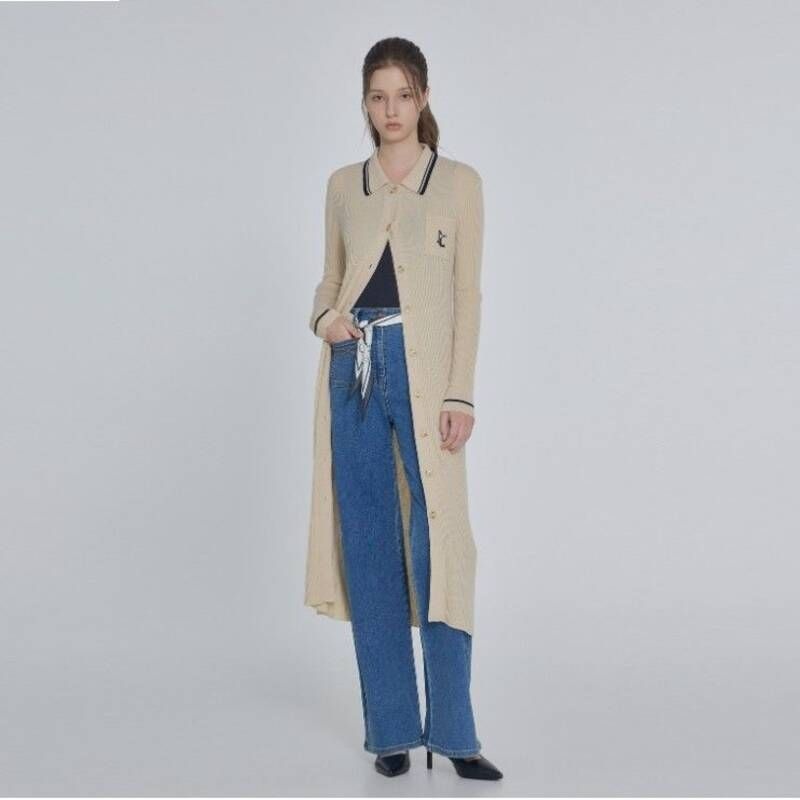 잇미샤 <매장정품> it MICHAA 잇미샤 컬러라인 리브드 슬림 롱 니트 가디건ITP9KCD720-EMA 1317046