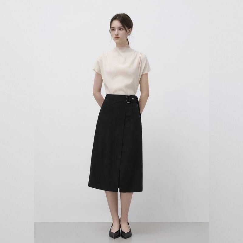 잇미샤 <매장정품> it MICHAA 잇미샤 벨티드 슬릿 스커트 ITQ4WSK960 1317034