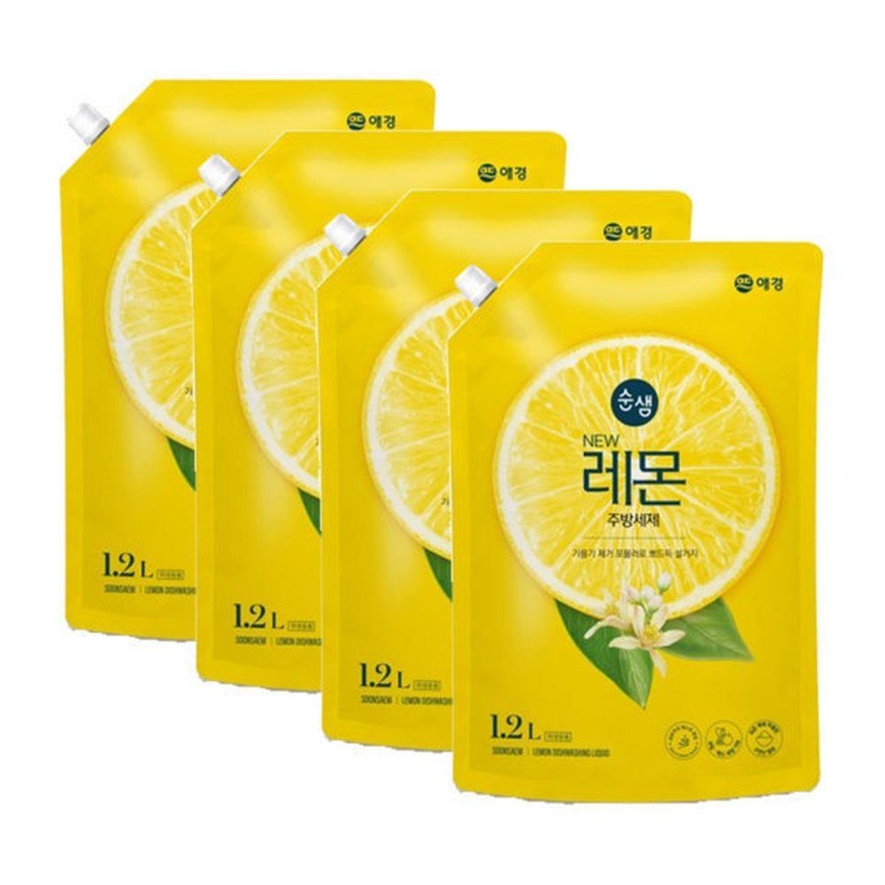 순샘 레몬/쌀뜨물 주방세제 1.2L 4개