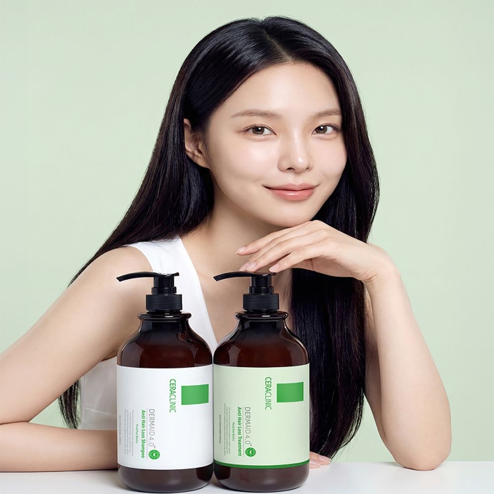 1+1 세라클리닉 더마이드4.0 안티헤어로스 약산성 탈모 샴푸/ 트리트먼트 (1Lx택2) 단백질 비듬 두피 미용실 헤어팩
