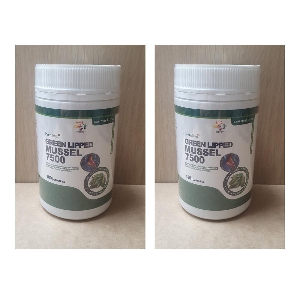 얼리버드 [해외] 얼리버드 초록입홍합 7500 180정 2팩 Early Bird GREEN LIPPED MUSSELL 7500 7500mg 180caps