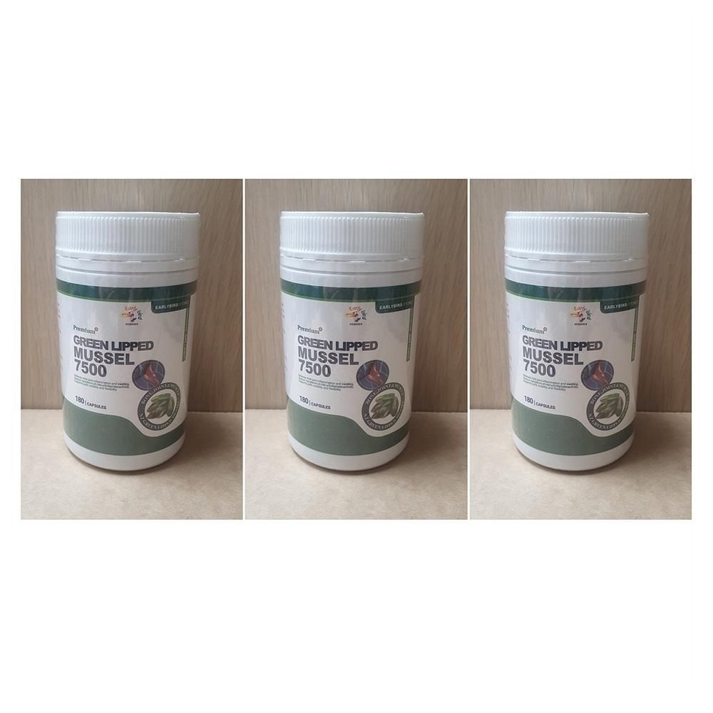 얼리버드 [해외] 얼리버드 초록입홍합 7500 180정 3팩 Early Bird GREEN LIPPED MUSSELL 7500 7500mg 180caps