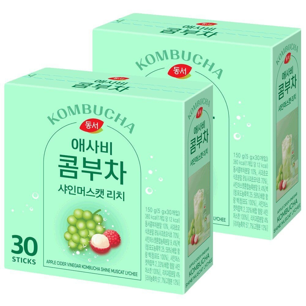 동서식품 동서 애사비 콤부차 샤인머스캣 리치 30T X 2개