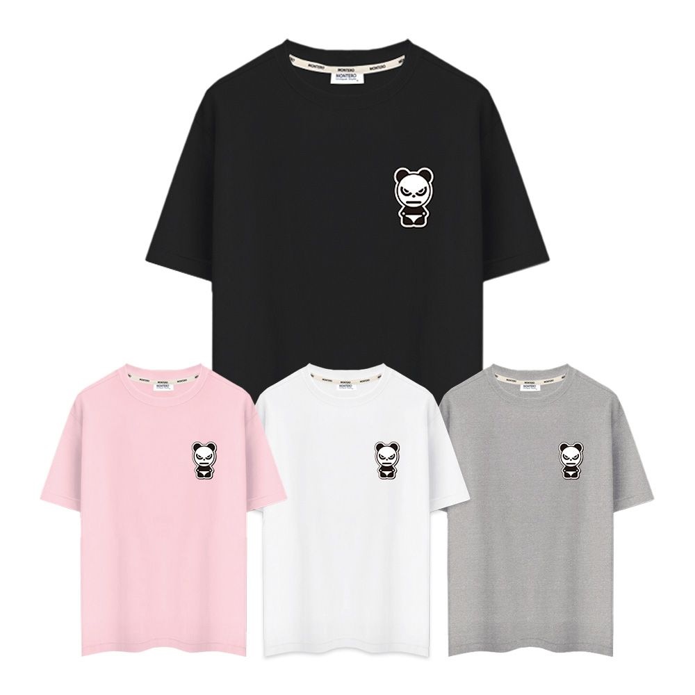 M-3XL 비침없는 기능성 쿨코튼 20수 반팔티 팬더