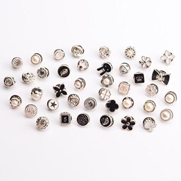 오픈방지단추 브로치 옷고정 매너단추 10P DD-10910-WAF257B