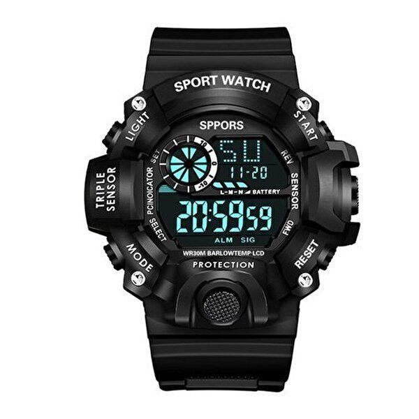 스포츠 조깅 외출 생활 방수 남성 디지털 전자 시계-WA98EB7