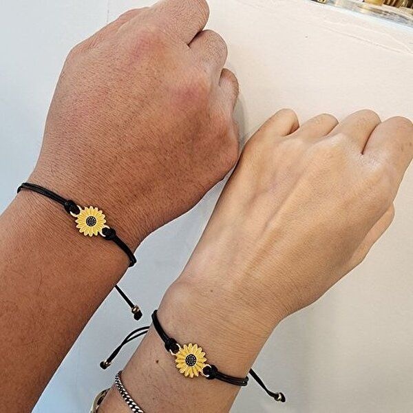 금전운 재물운 해바라기 줄 커플 팔찌-WB76130