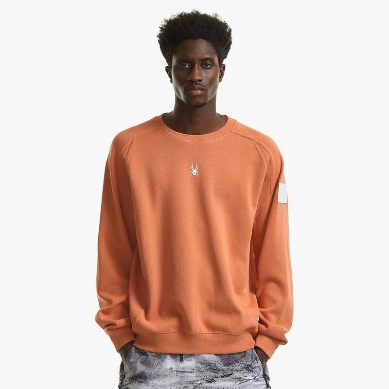 스파이더 <매장정품> SPYDER 스파이더 공용 레터링 와펜 맨투맨 티셔츠 SPHPCNRL303UCOR 1352088