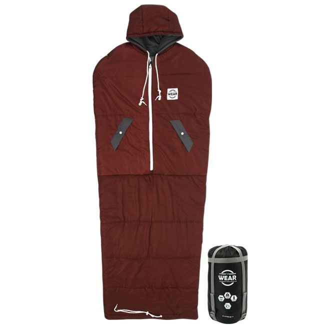 빈슨메시프 빈슨메시프 웨어 셀크백 입는 침낭 캠핑 사계절 백패킹 차박 경량 이불 1.05kg 버건디