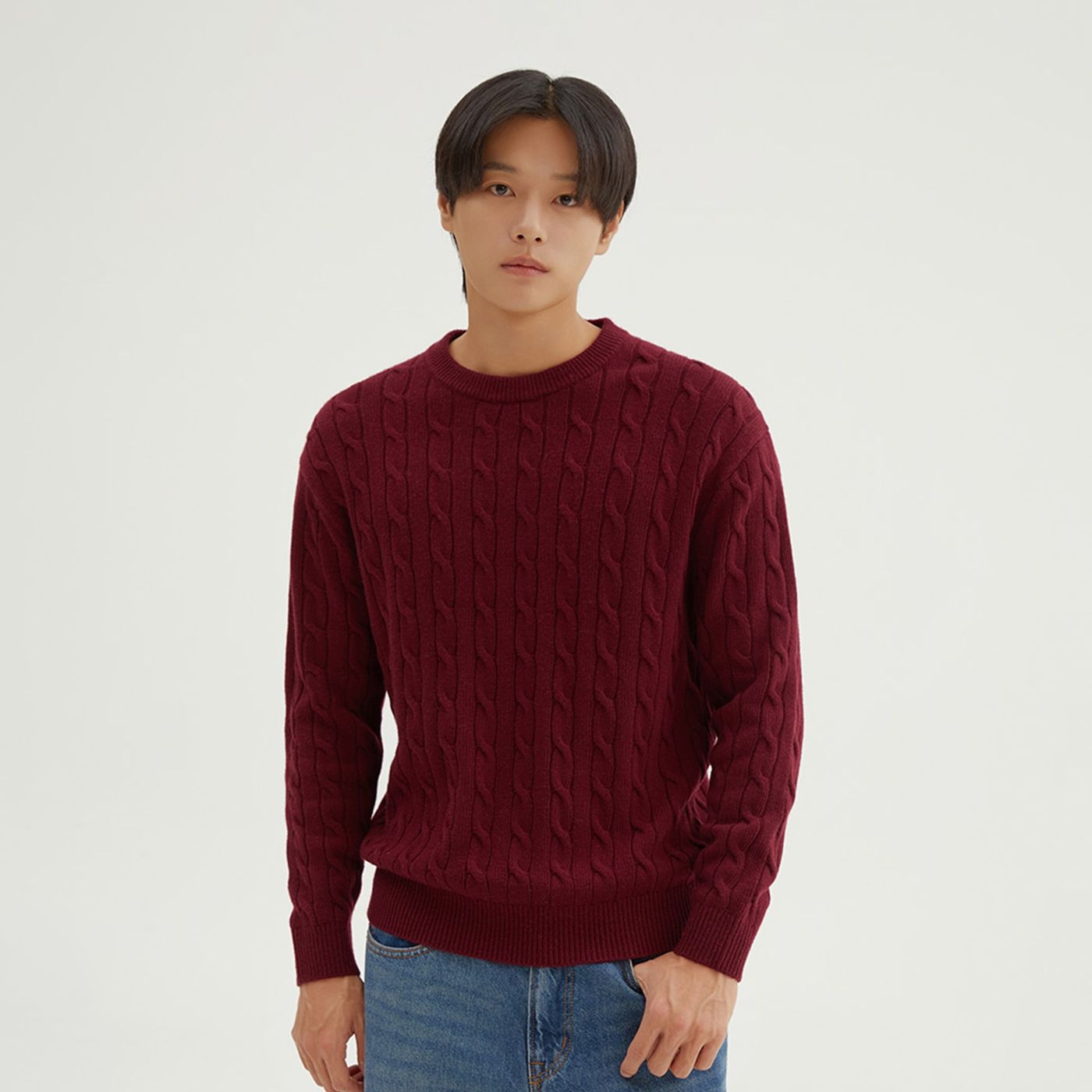 [울블렌드] 케이블 라운드넥 스웨터_SPKWF4TC02