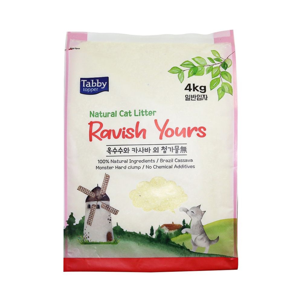 테비토퍼 놓칠수없는 일반입자 라유 모래 고양이모래 카사바 4kg