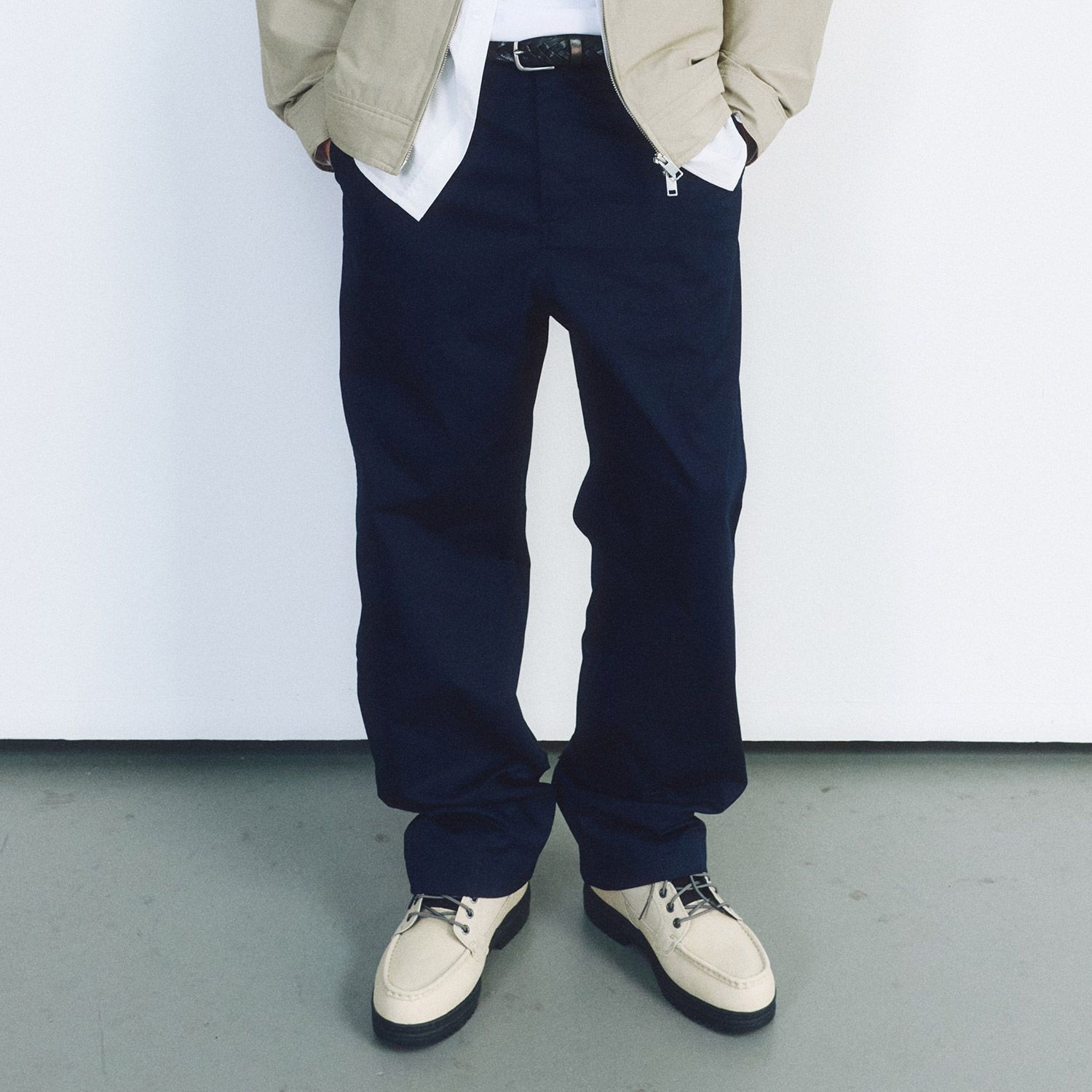 [롯데백화점] 캉골 코튼 스트레이트 팬츠 4568 다크네이비 KSECPT45680 LE1221400740