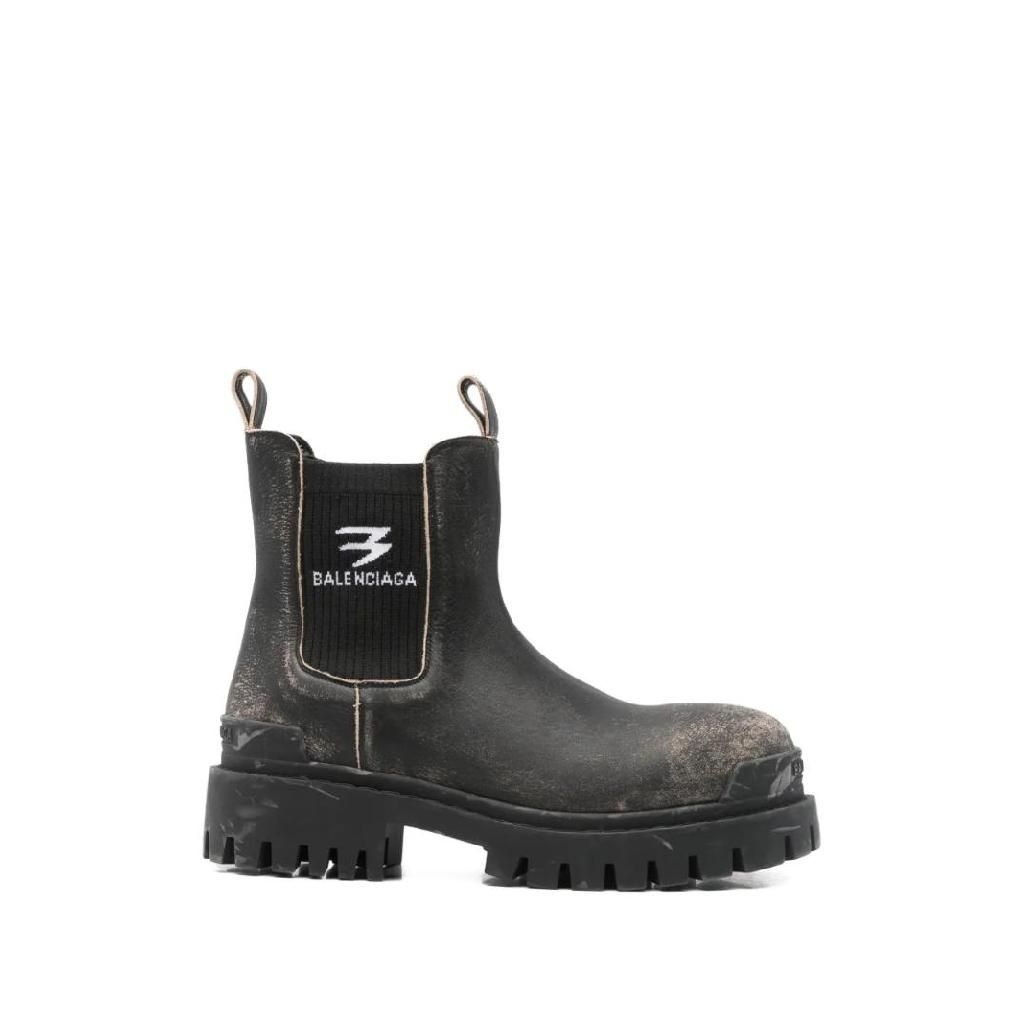 발렌시아가 발렌시아가 슬레이트 레더 첼시 앵클 부츠 854082WB228 TP452693241