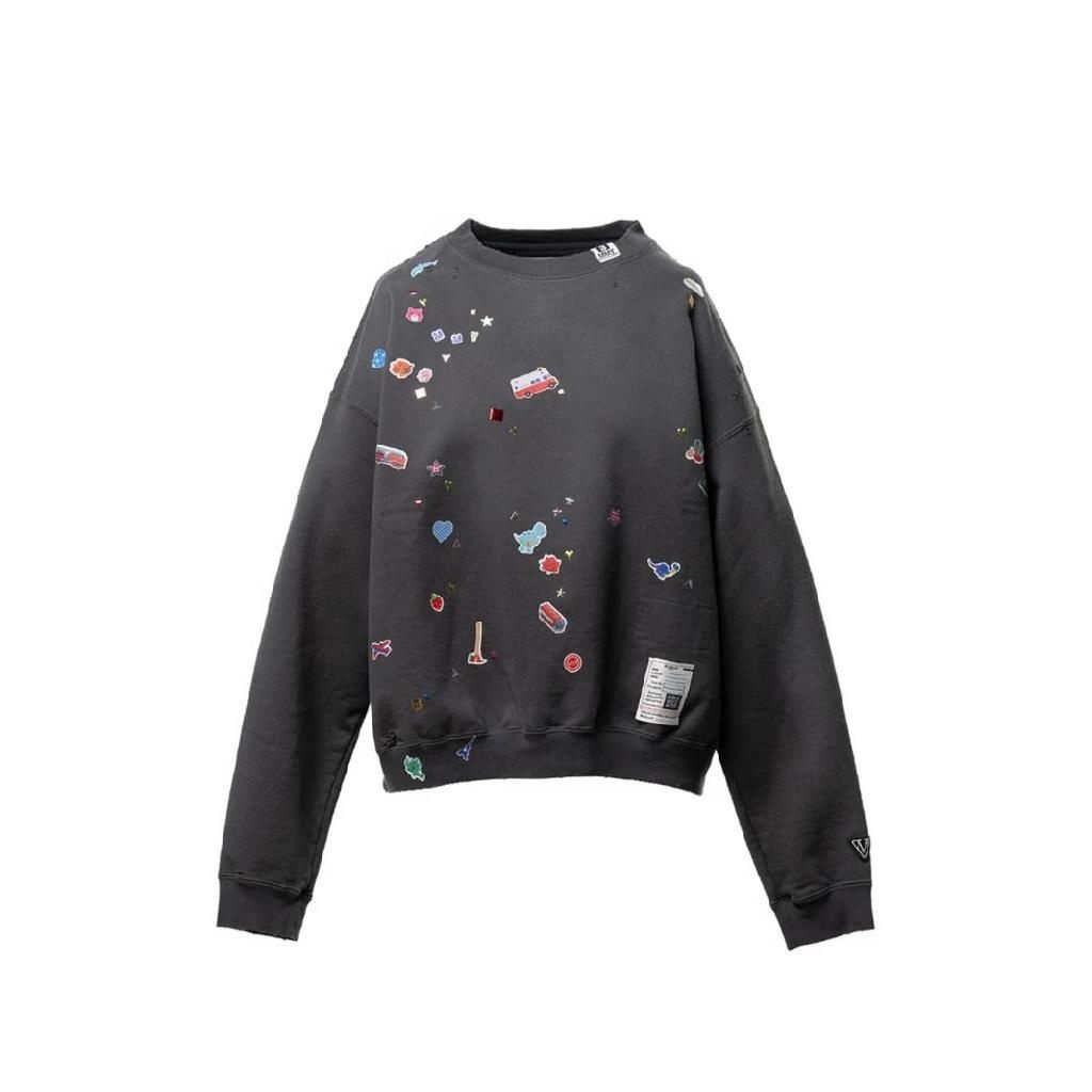 메종미하라야스히로 미하라 야스히로 메종미하라야스히로 스티커 디테일 스웨트셔츠 K16PO732 TP452748524