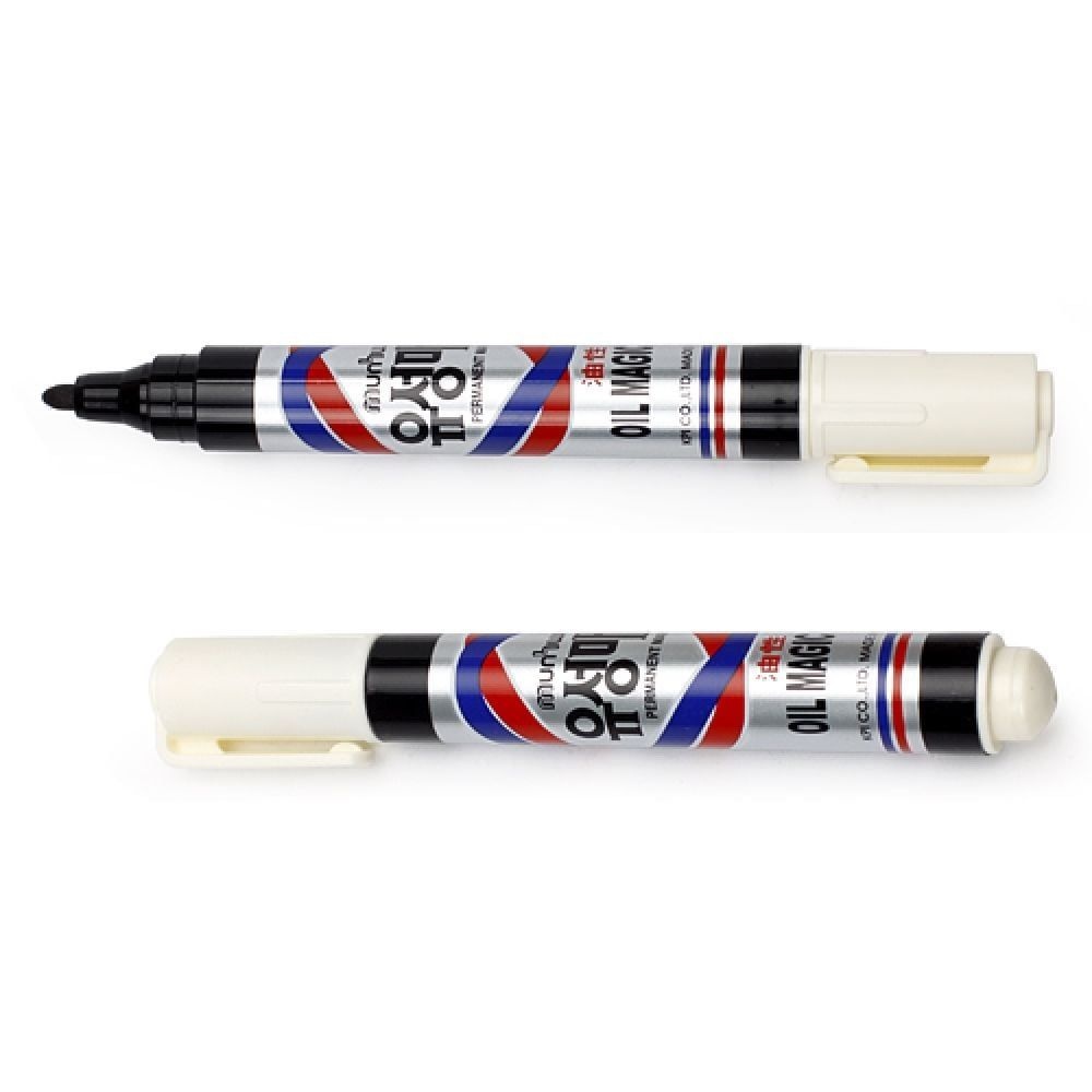 문화 2p 고급 유성매직 흑 유성펜 munhwa 오일매직