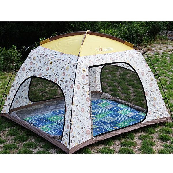 [패션플러스][에스비클럽]커스커즈 [TT03] 패턴 썬블럭 텐트(45인용)