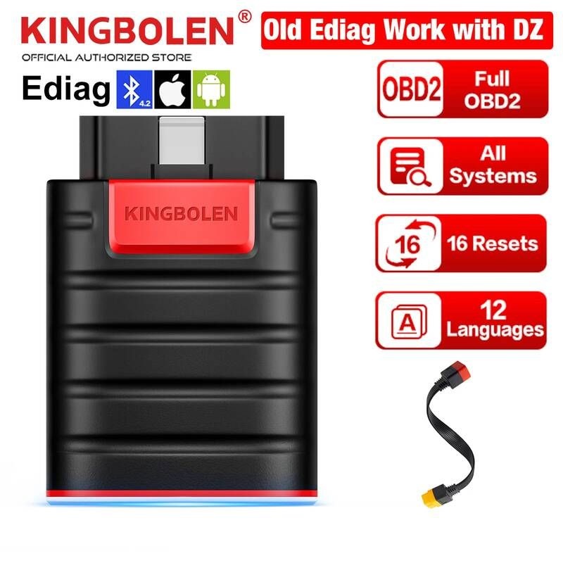 [해외] 자동차 스캐너 차량 점검기 진단기 KINGBOLEN-Ediag 오래된 부팅 모든 시스템 전체 소프트웨어 1 년 무료 OBD2 진단 도