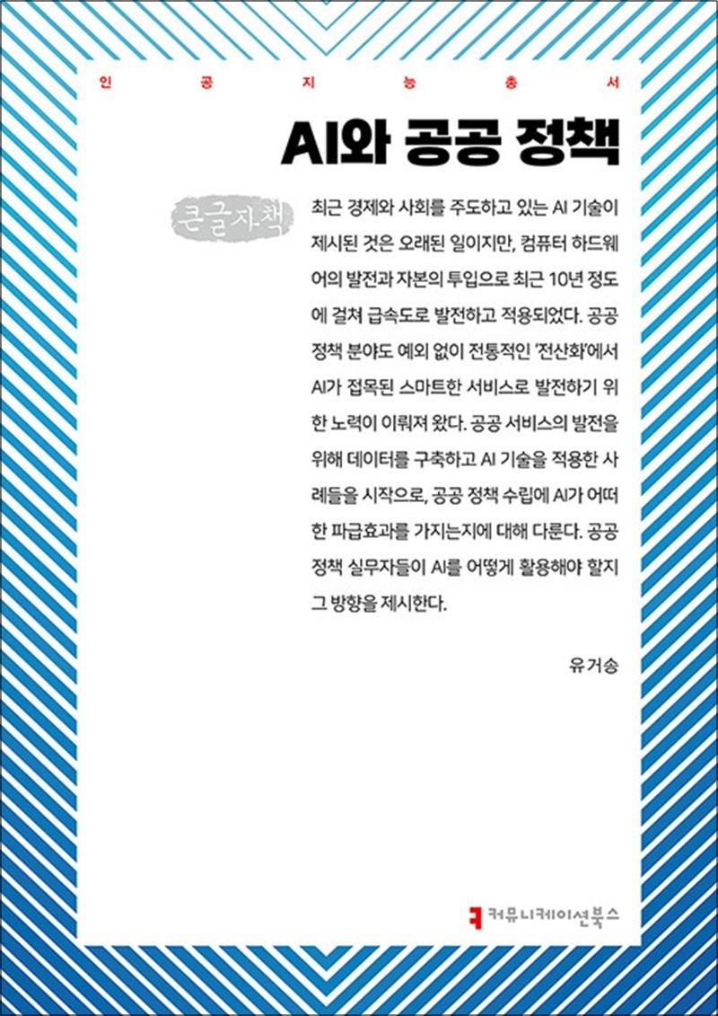 [큰글자도서] AI와 공공 정책