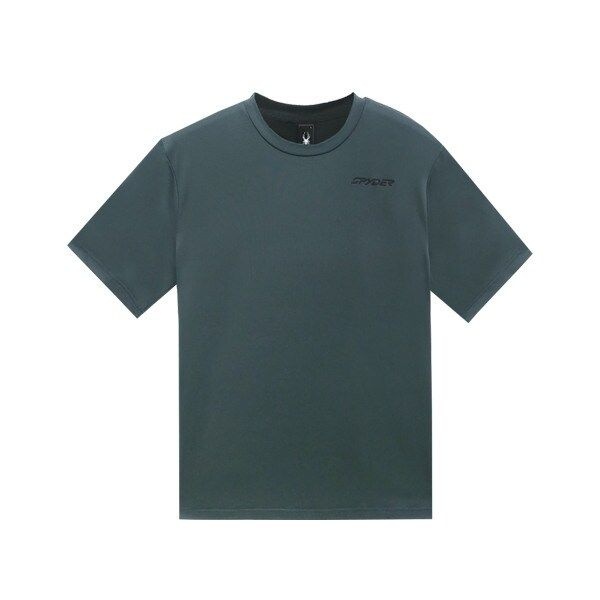 SPYDER 맨즈 쿨링 4WAY 레터링 반팔 티셔츠 FM1SPJFCNRS204M-DGN