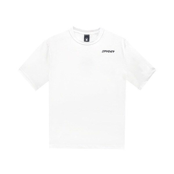 SPYDER 맨즈 쿨링 4WAY 레터링 반팔 티셔츠 FM1SPJFCNRS204M-WHT