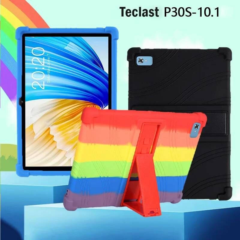 [해외] 태블릿 키보드 케이스 파우치 거치대 Teclast P30S 10.1 소프트 실리콘 Funda 커버 P20 P20HD M40 Pro 스탠드 보호 쉘