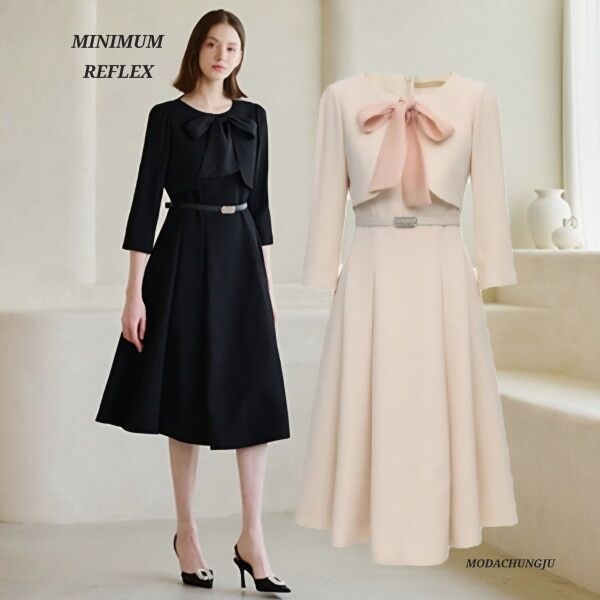 [미니멈 (패플)] [미니멈]MD 리본 플레어 원피스 MD MYCAWO7030LE_CJ