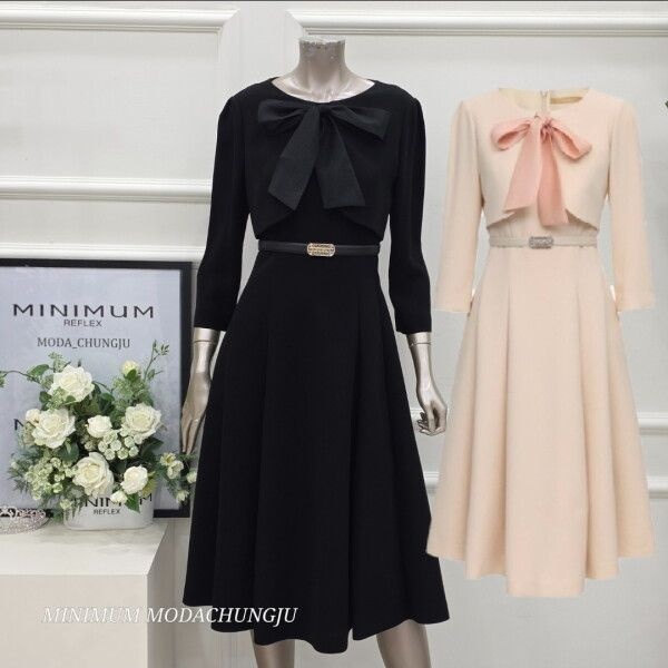 [미니멈 (패플)] [미니멈]MD 투피스스타일 플레어 원피스 MD MYCAWO7030LE1