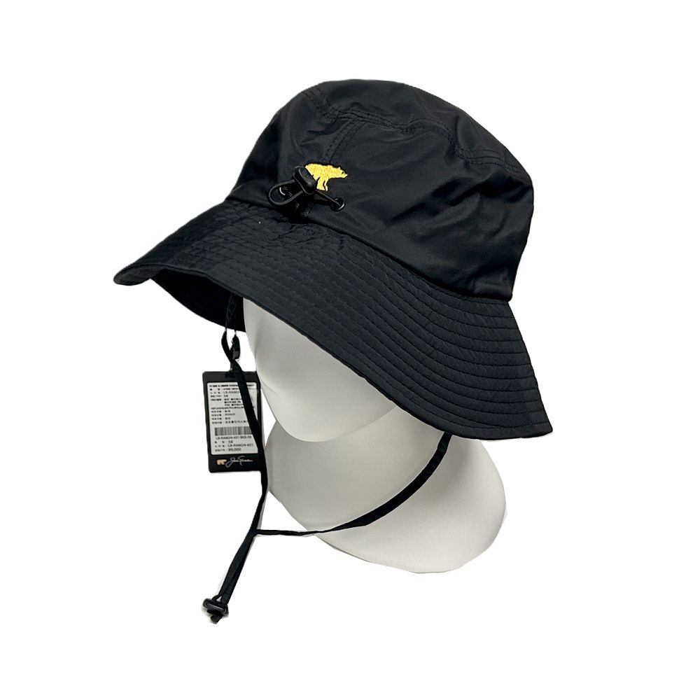 코오롱인더스트리 에피그램 코오롱 잭니클라우스 남녀공용 라운드 와펜 포인트 버킷햇 모자 블랙
