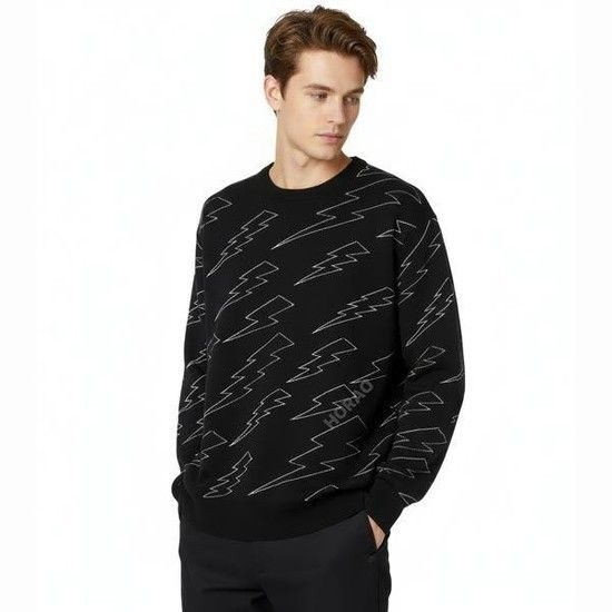 상품상세참조 MUST IT_ Allover Revers Rainbolt Sweater (NBV7MA096A-V601-031) (올오버 리버스 레인 볼트 스웨터)