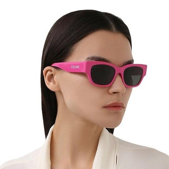 MUST IT_ 모노크롬 01 선글라스 CL40197U 75A 핑크 사각 뿔테 유니크 명품 여자 패션