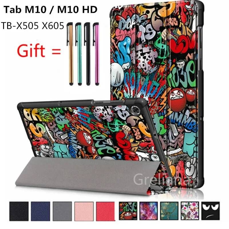 UnKnown [해외] 태블릿 키보드 케이스 파우치 거치대 레노버 탭 M10 /M10 HD 용 마그네틱 FHD Plus 10.3 스마트 커버 TB-X606F/X505/X605F 접힌