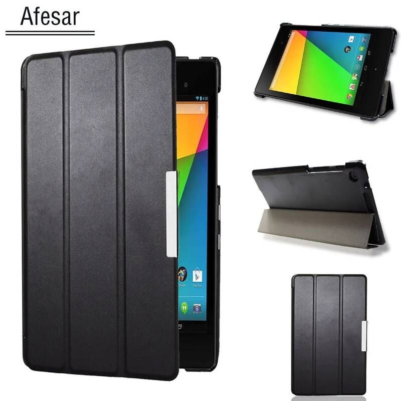 [해외] 태블릿 키보드 케이스 파우치 거치대 Nexus 7 스마트 가죽 커버 울트라 슬림 플립 북 자석 자동 수면 Asus Google FHD 2