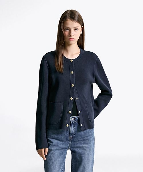 <매장정품> TOMMY HILFIGER 타미힐피거 리버시블 저지 가디건 (T22F7KCD051WT20X4) T22F7KCD051WT20X4 1272466