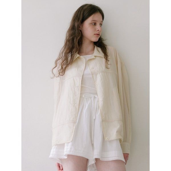 라미네즈 라미네즈 Nylon Rustle Windbreaker - Cream