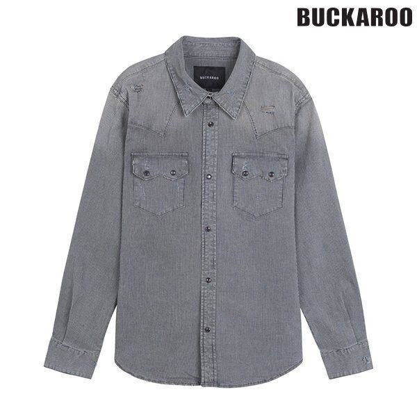 남녀공용 웨스턴 데님 D톤 청셔츠(B225DS125P)BP