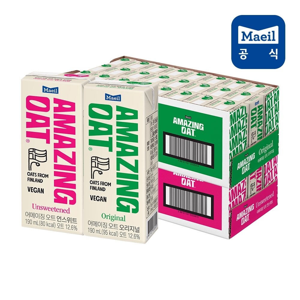 매일 어메이징 오트 혼합 언스위트 190ml 24팩 + 오리지널 24팩