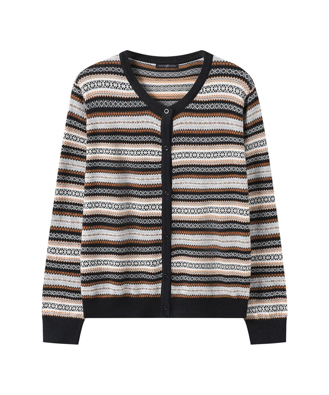 나인식스뉴욕 [패션플러스][나인식스뉴욕]스트라이프 라인 배색 긴팔 니트 가디건 (NQ2CK007L0)