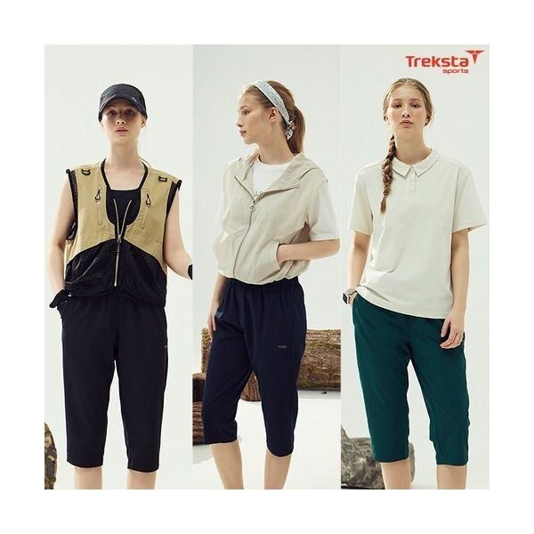 제조원/수입원: NANTONG BANG HE GARMENT CO.,LTD / ㈜해신코리아 트렉스타 [트렉스타] [스포츠]25SS 여성 쿨아이스 7부팬츠 3종_683691