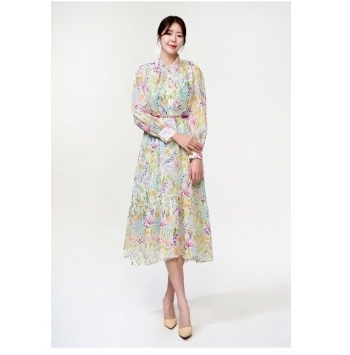 미니멈 미니멈 쉬폰 롱 원피스 (MZAGWO2940 MX1)IC