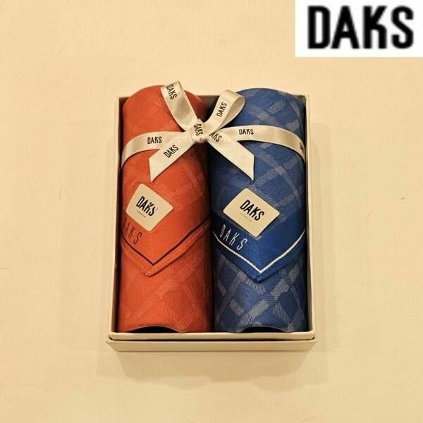 닥스손수건 DEO04 남녀2매 선염 손수건 세트