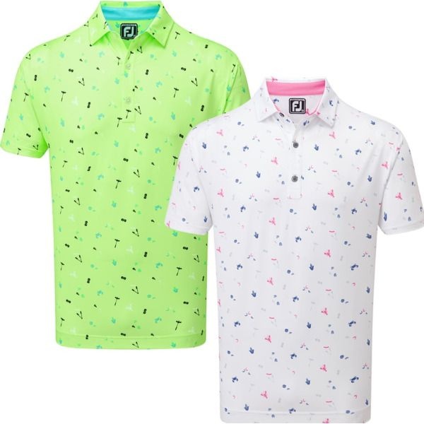 풋조이 [풋조이] 골프셔츠 반팔 티셔츠 모델 골프웨어 기능성 남자셔츠 여름용 Clam Bake Lisle