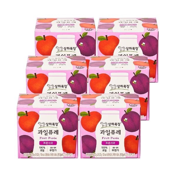 상하목장 과일퓨레 프룬사과 200g 6개(100g X 12입)