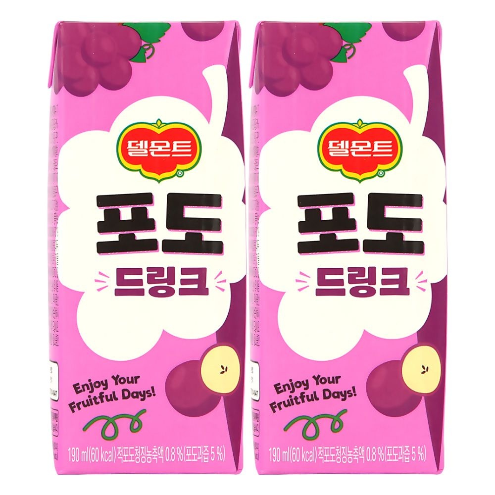 델몬트 드링크 포도 190ml 48팩