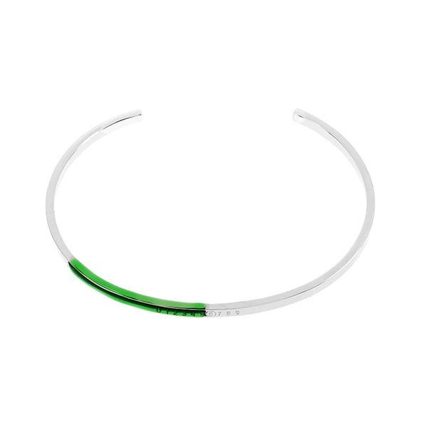 [롯데백화점] 메종 마르지엘라 메종마르지엘라 SM6UY0082 SV0310 963 MM6 인그레이빙 넘버링 로고 커프 3mm 팔찌 LE1221387152