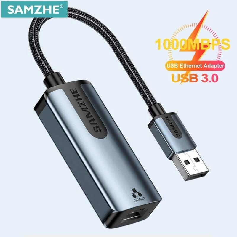 [해외] 노트북 멀티포트 C타입 SAMZHE USB 이더넷 3.0 2.0 to RJ45 허브 컴퓨터 어댑터 네트워크 카드 샤오미 미 박스 S 닌텐도