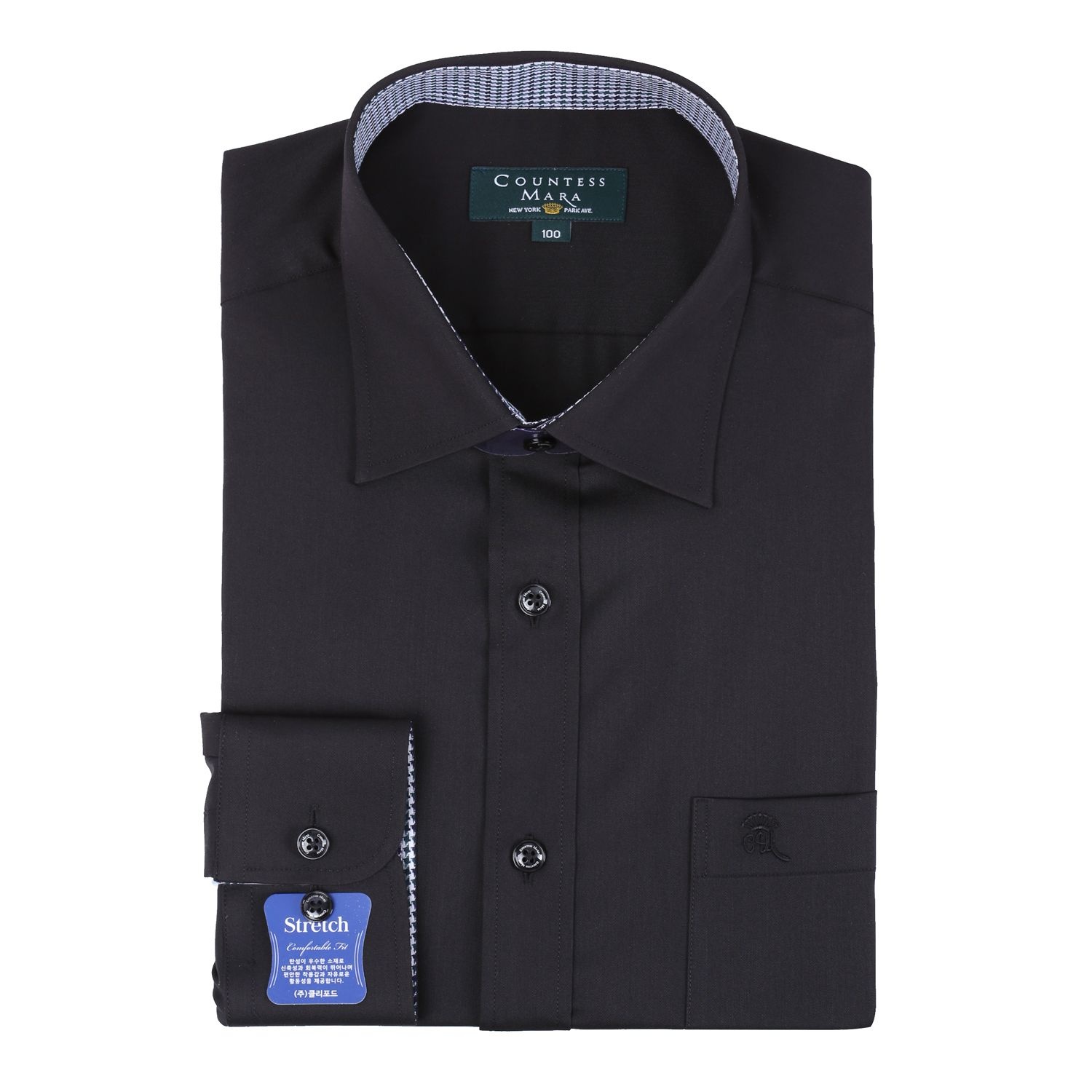 [롯데백화점] 카운테스마라 안감배색 스판셔츠 일반핏긴소매 CDC1B11008K0 LE1221397034