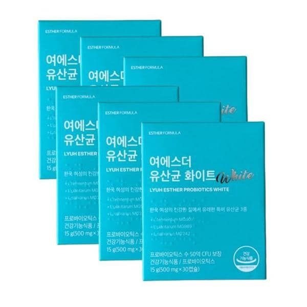 UnKnown 에스더포뮬러 여에스더 유산균 화이트 여성 500mg X 30캡슐 6개 /SJ 552861