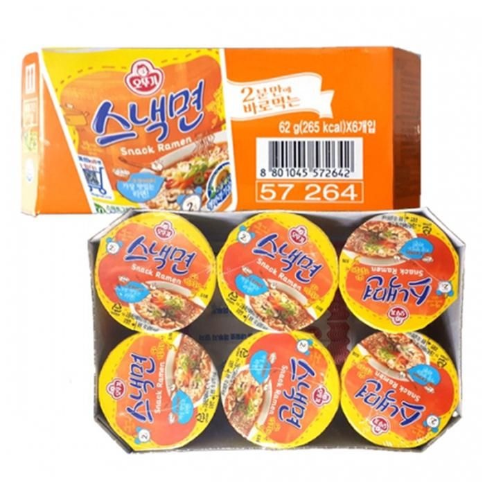 오뚜기 스낵면 소컵 62gx6컵x2박스.